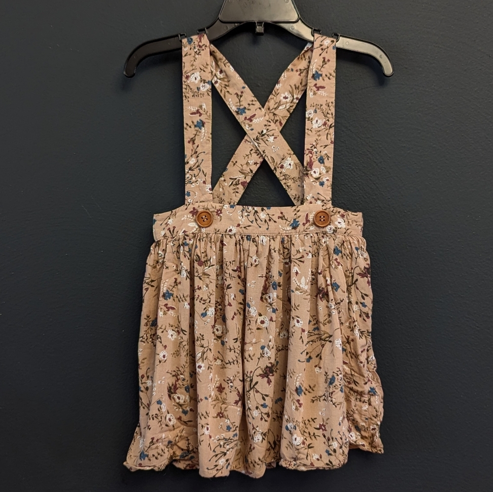 Bailey's Blossom Floral Suspender Skirt -4T